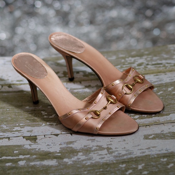 gucci rose gold heels
